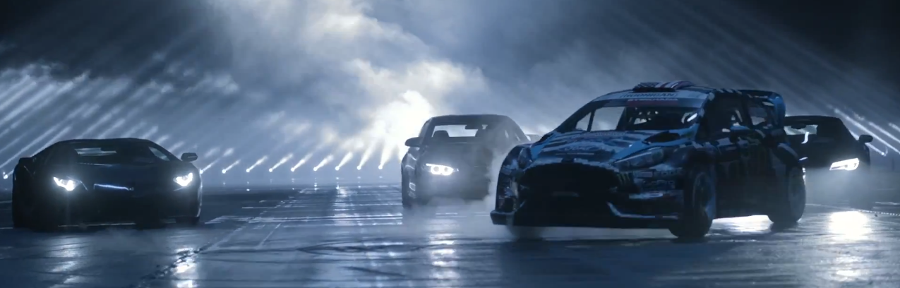 Watch Ken Block Take On A Wicked Blackout Trial With An R8, Aventador And An M4 For Company