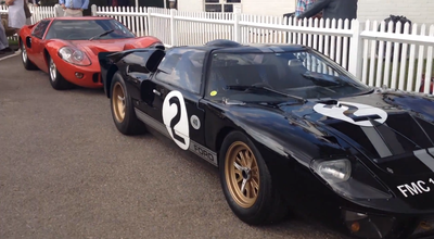 The GT40 race car was in very good company on the day - this stunning red model was another Goodwood star attraction