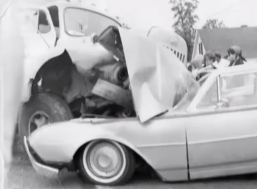This crash broke the man's hip and ribs