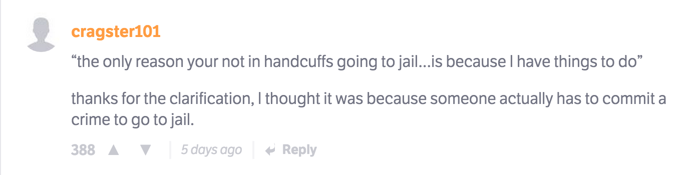 The 10 Best Comments On CT Last Week 