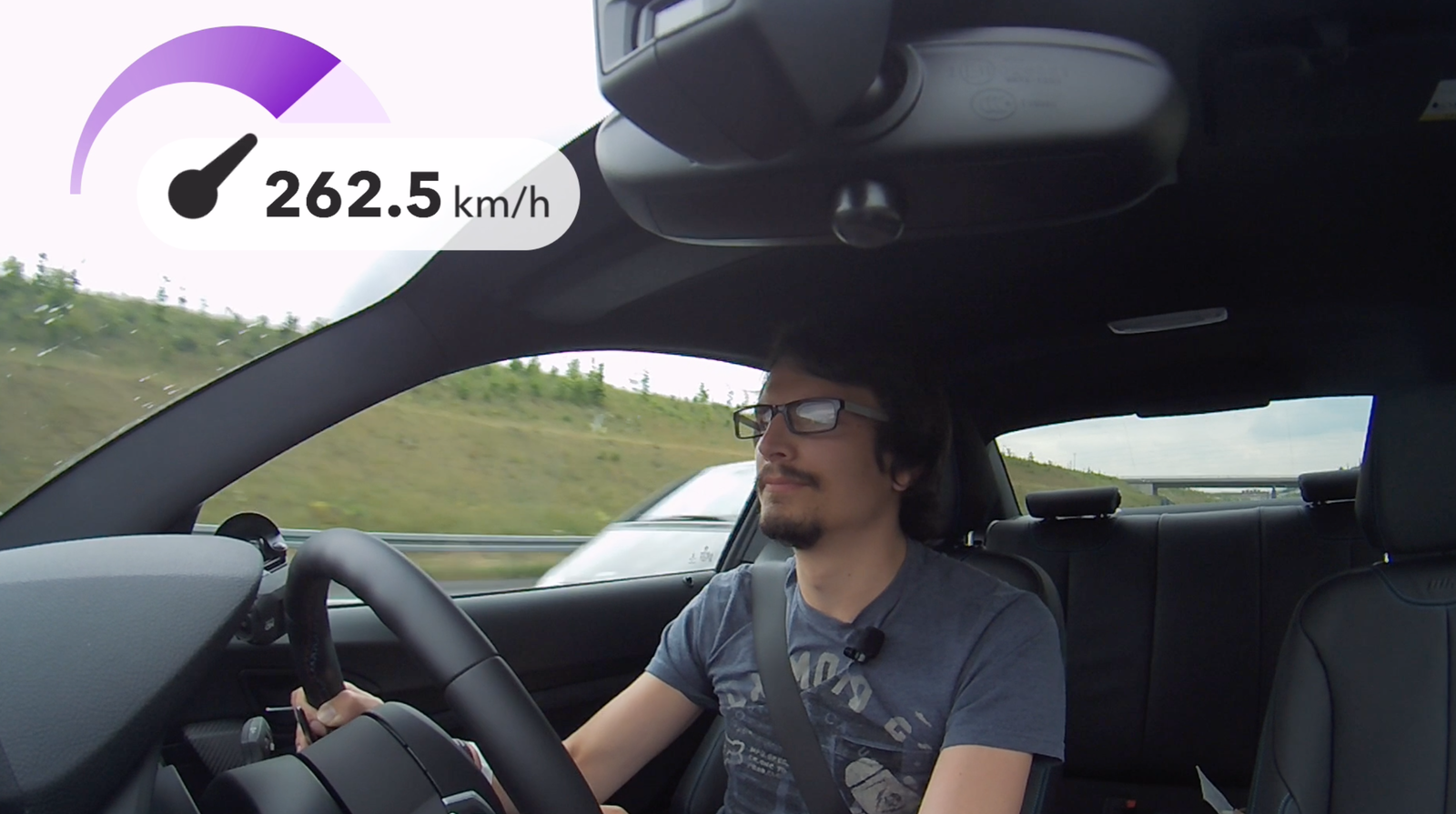 Adding a top speed overlay on the TomTom's footage reveals the M2's true, GPS-verified top speed