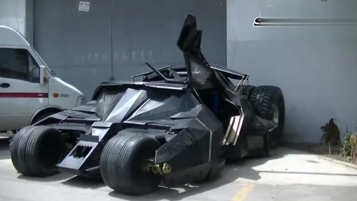 A Chinese Man Has Built This Incredible Batmobile Replica Out Of Scrap Metal