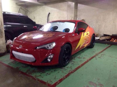 Good Guy Dad Turned His GT86 Into Lightning McQueen For His Son