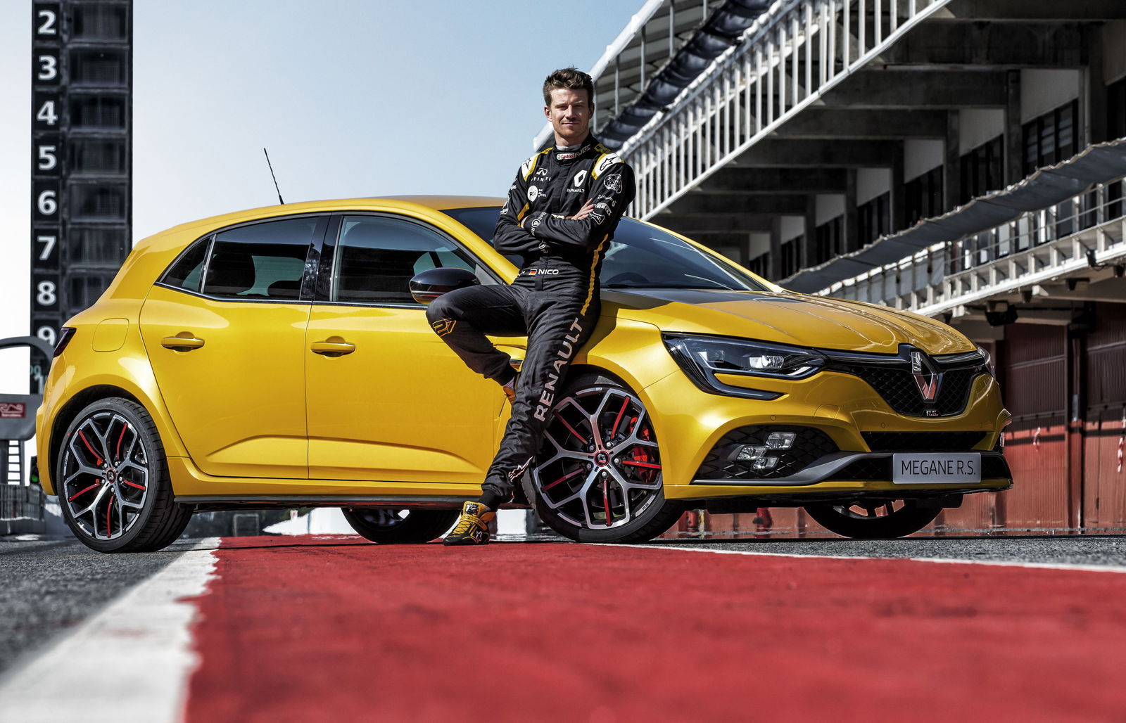Nico Hulkenberg with what will almost certainly be his next company car...