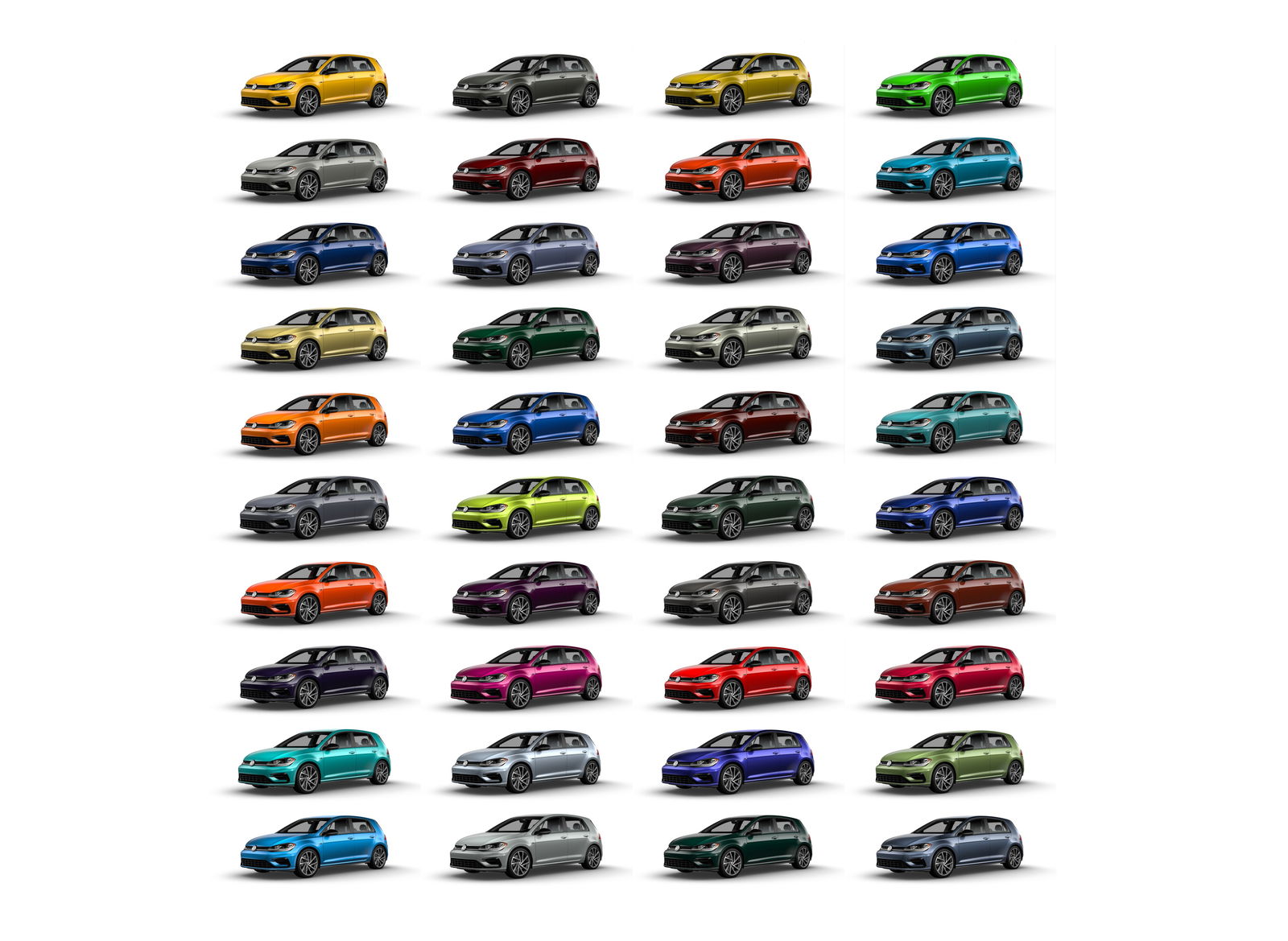 You Can Now Have Your VW Golf R In One Of 40 $2500 Colours