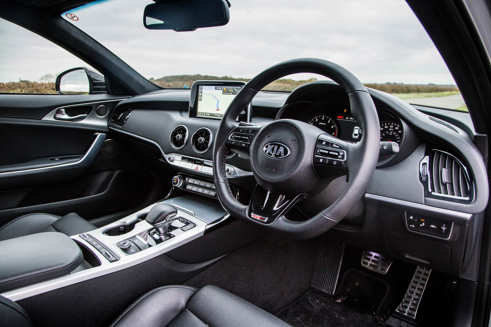 The interior has lots of nice touches, but the infotainment system looks and feels cheap