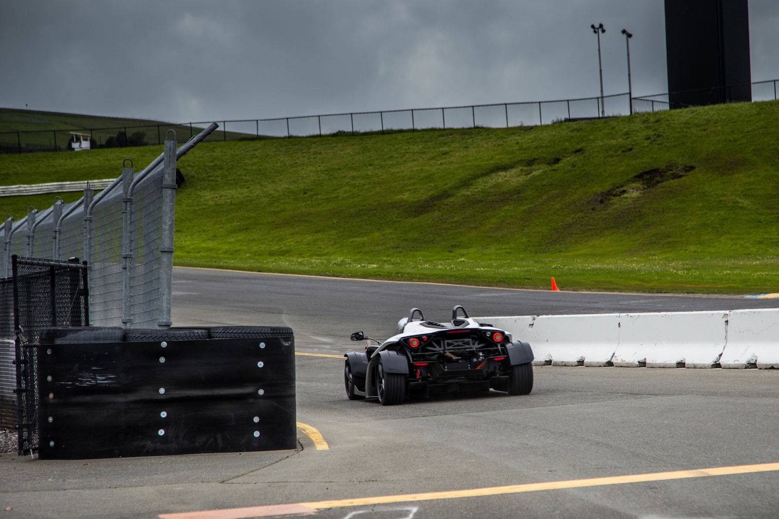 Heading out of the pits at Sonoma - some gulping may happen