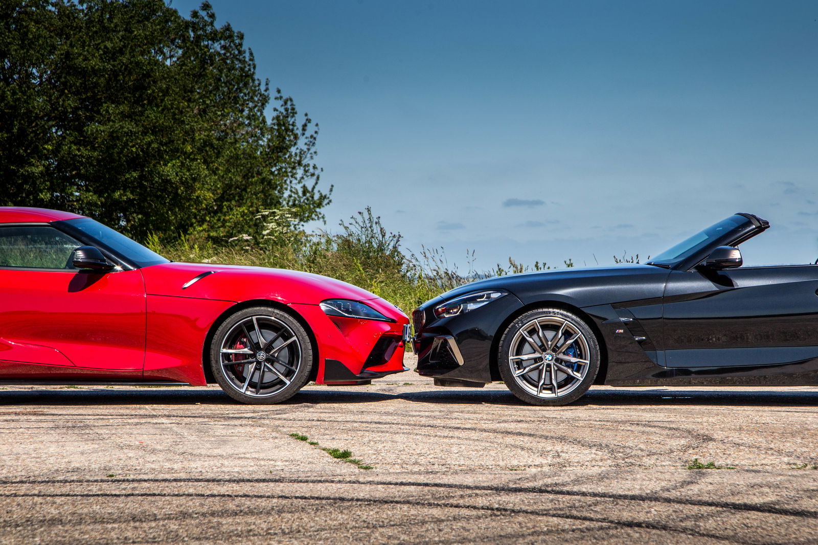 The Toyota GR Supra faces off with its BMW Z4 relative