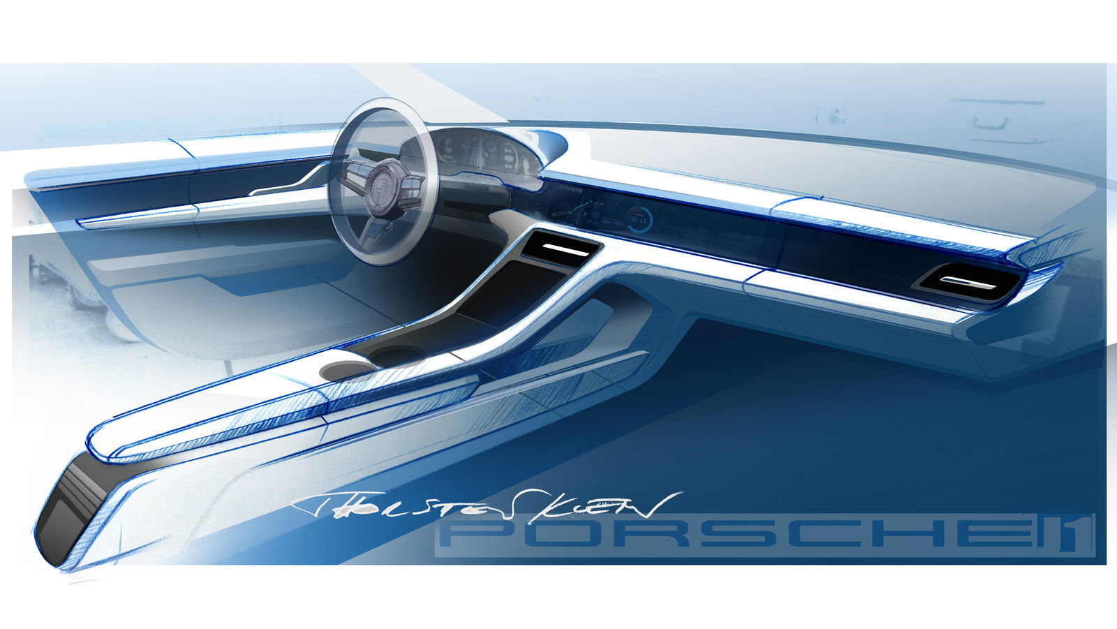 The Porsche Taycan's Dashboard Is Mostly Screens
