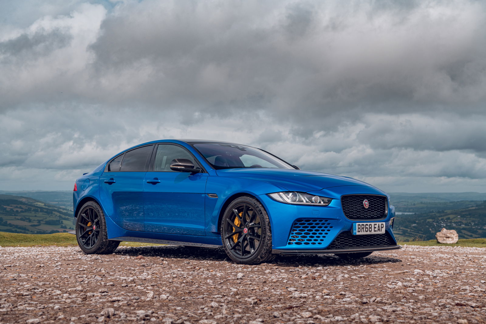The Jaguar XE SV Project 8 swaps the big rear wing for a smaller spoiler, but everything else remains fantastically unhinged