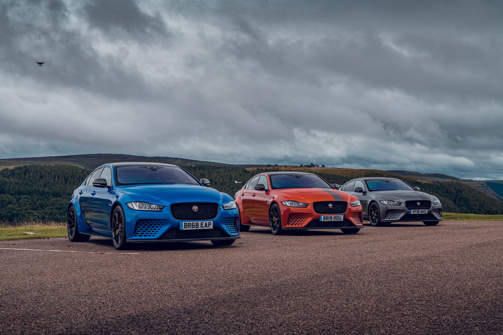 From left to right: Touring, four-seater and Track Pack