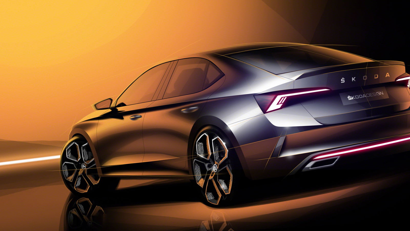 Skoda Octavia vRS Shown in Design Sketches, 242bhp Hybrid System Confirmed