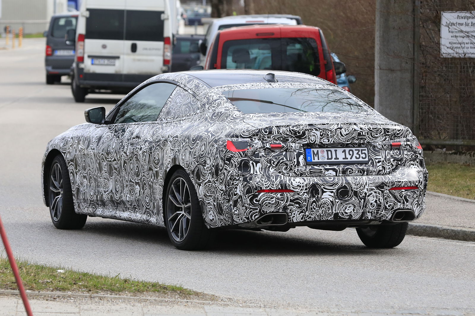 The rear end of the next BMW 4-series will be much less controversial