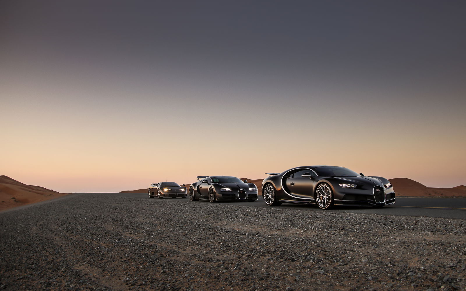 Three Generations Of Quad-Turbo Bugatti Come Together For Incredible Photocall