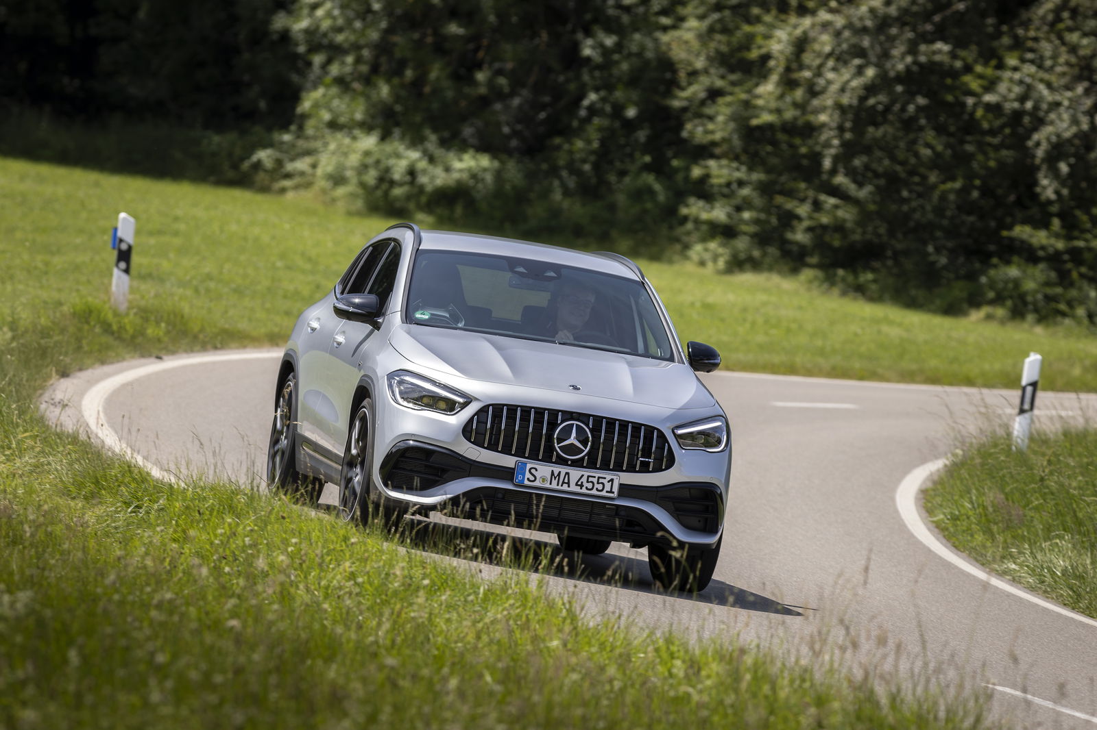 0-62mph takes 4.3 seconds in the GLA 45 S, compared to 3.9 in the A35 and 5.1 in the GLA 35