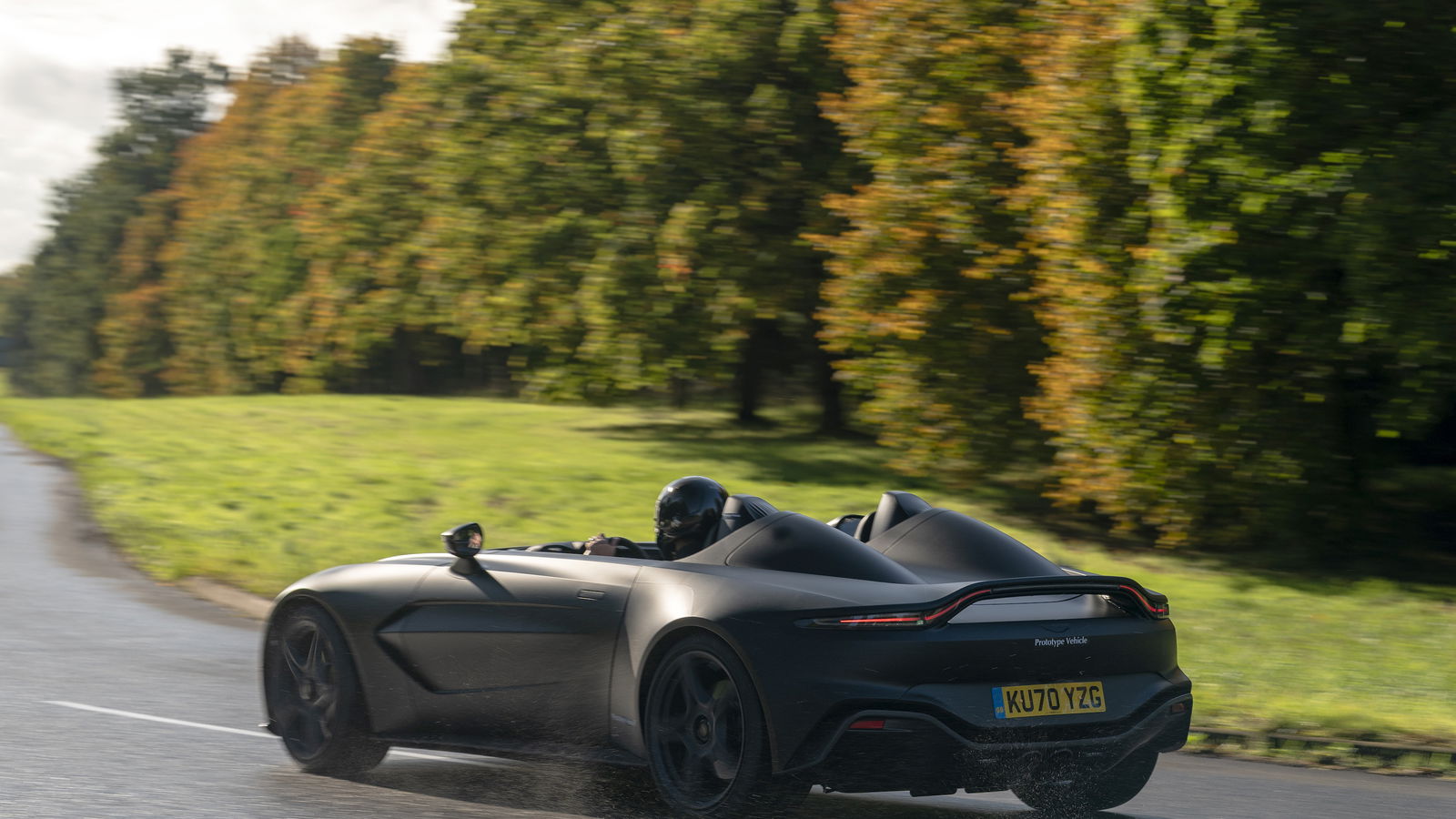 The Aston Martin V12 Speedster Looks Suitably Ridiculous On The Road