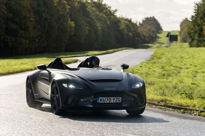 The Aston Martin V12 Speedster Looks Suitably Ridiculous On The Road