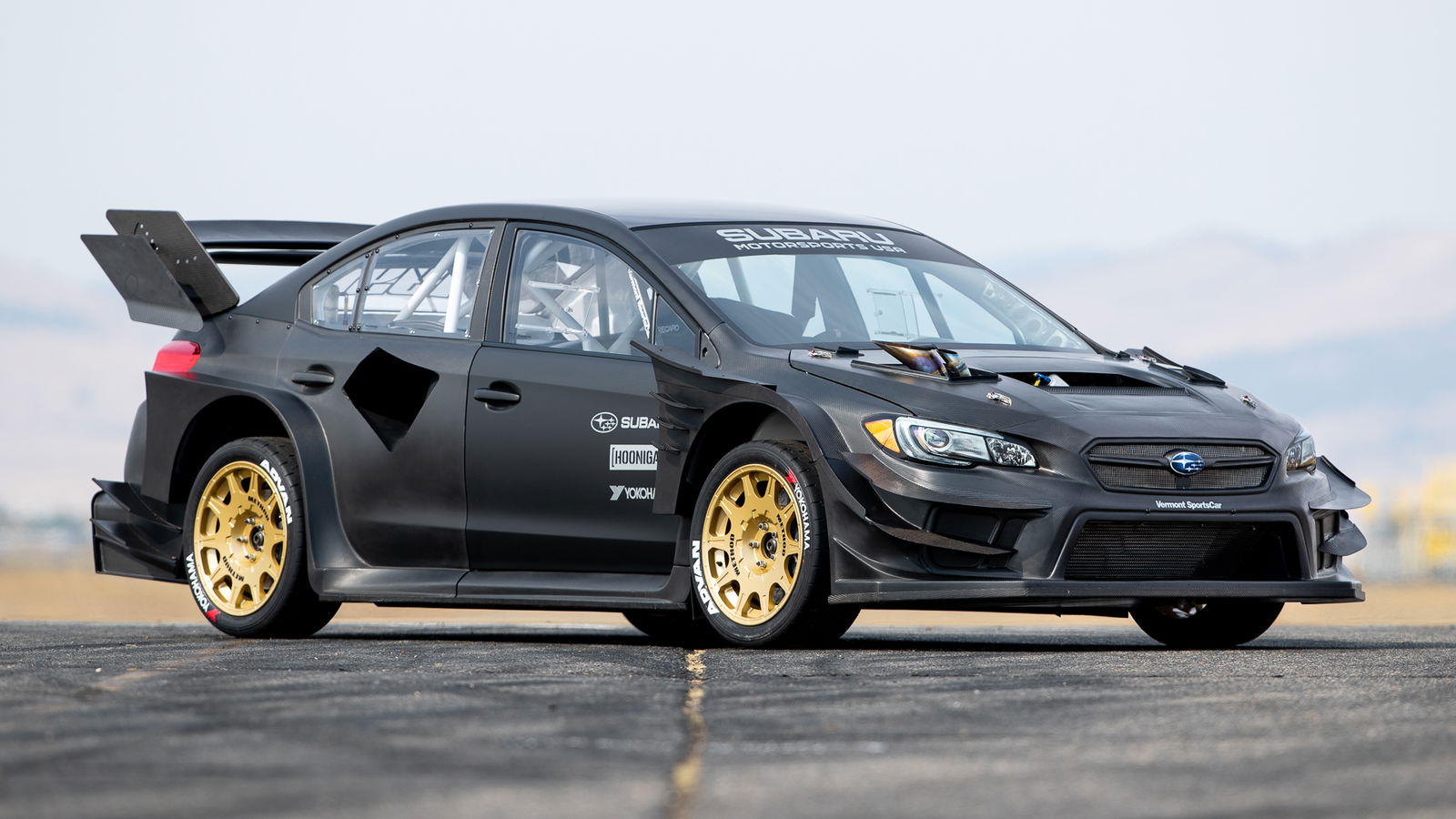 This Naked Carbon Subaru WRX STI Is Travis Pastrana's Gymkhana Beast