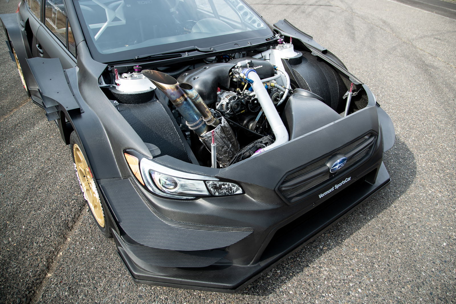 This Naked Carbon Subaru WRX STI Is Travis Pastrana's Gymkhana Beast