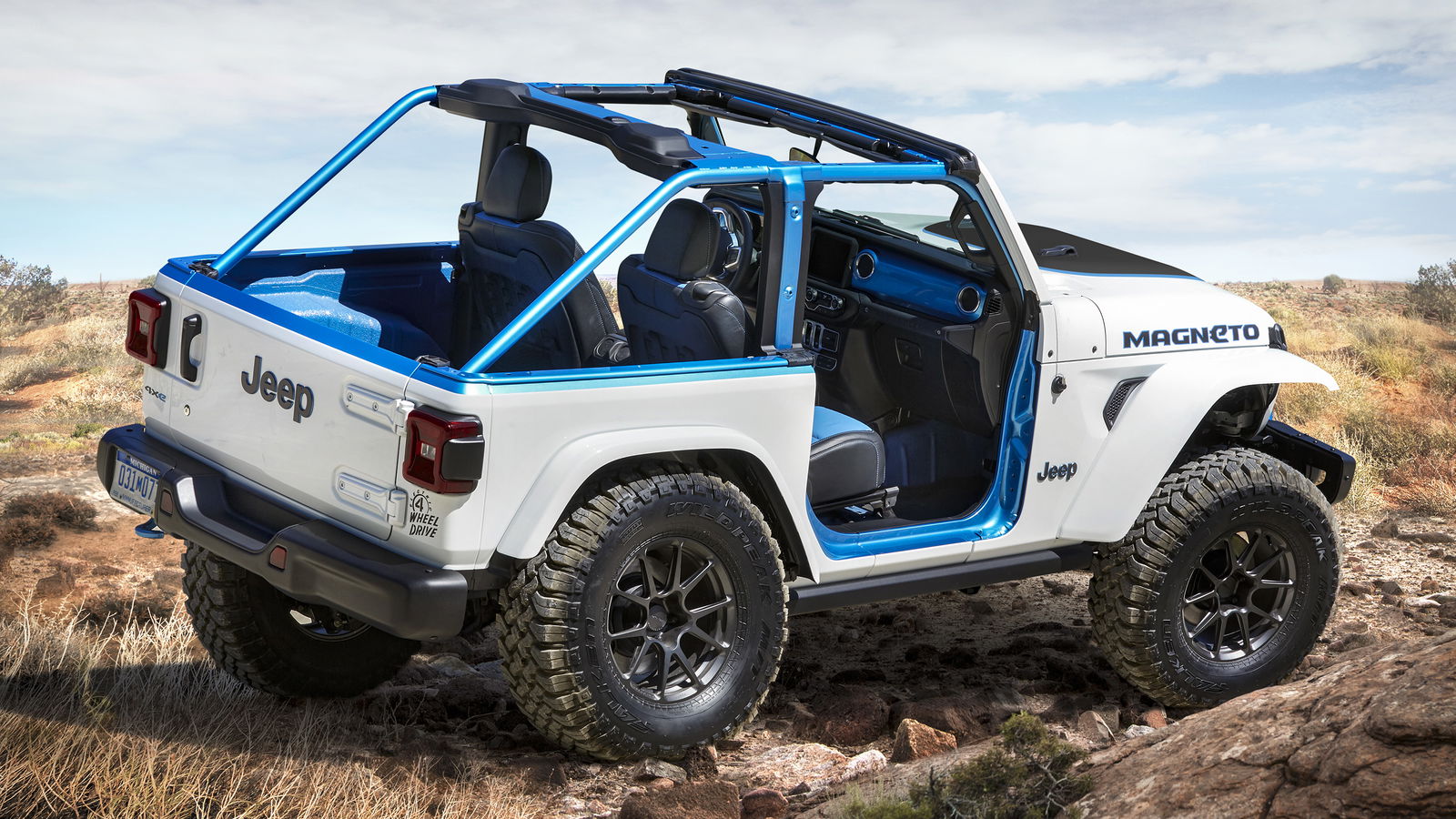 The All-Electric Jeep 'Magneto' Has A Six-Speed Manual Gearbox