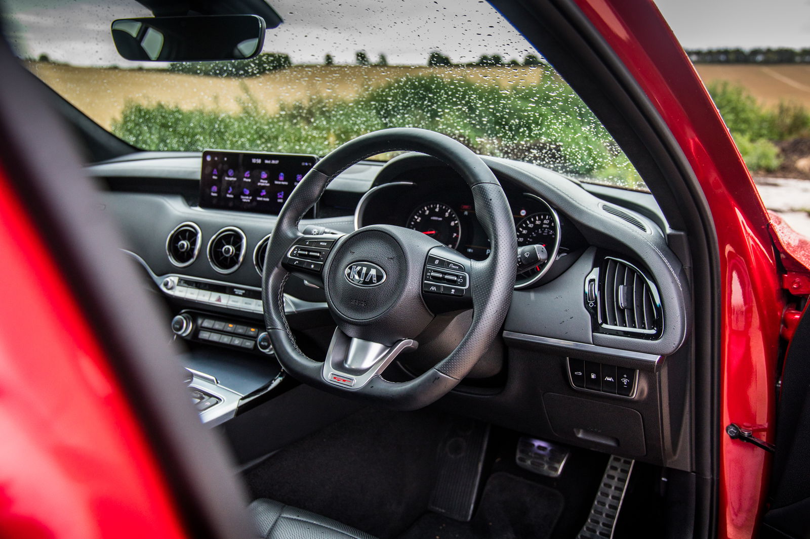 Thanks to some nicer materials and a fresh infotainment system, the Stinger's cabin is better than ever