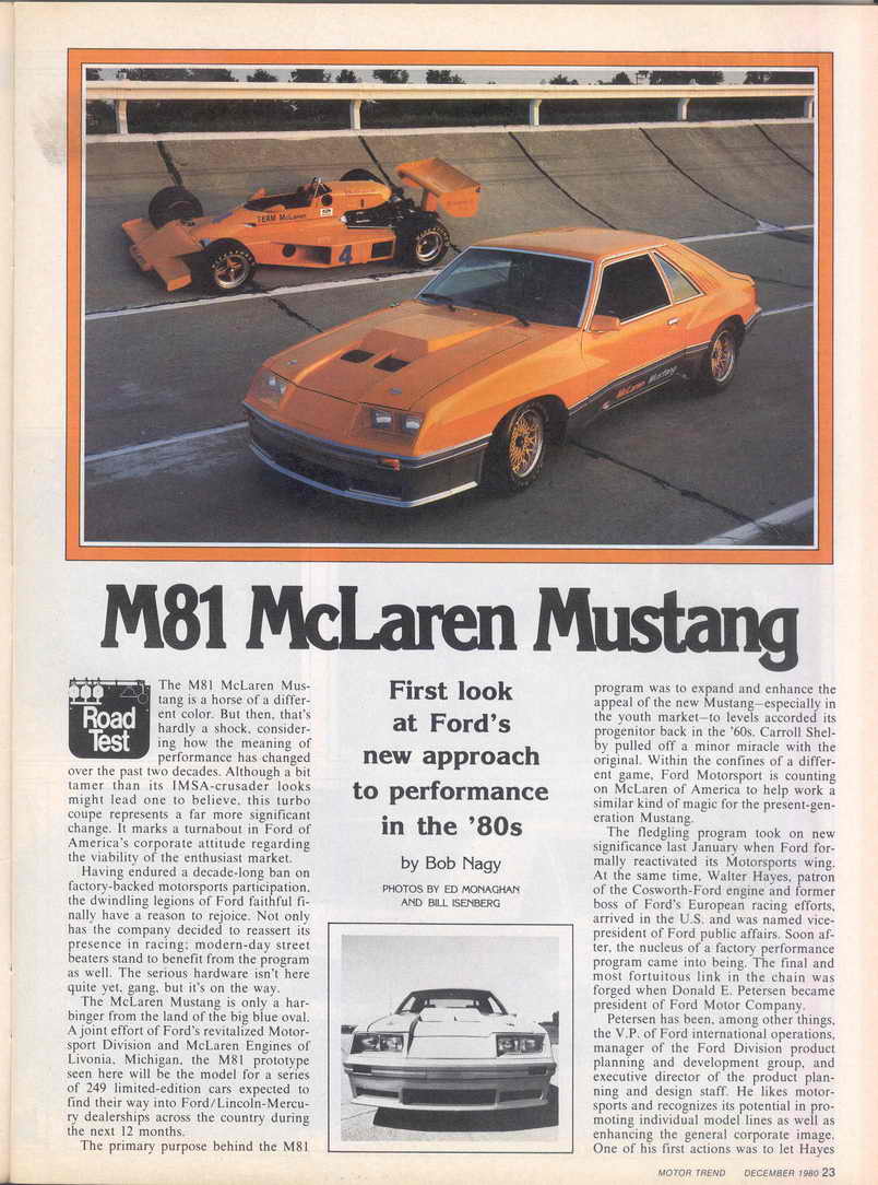 The Ford Mustang Mclaren M81 is one cool pony.