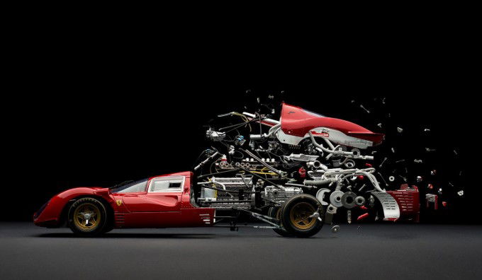 Here are a few cars that were fully disassembled or cut in half