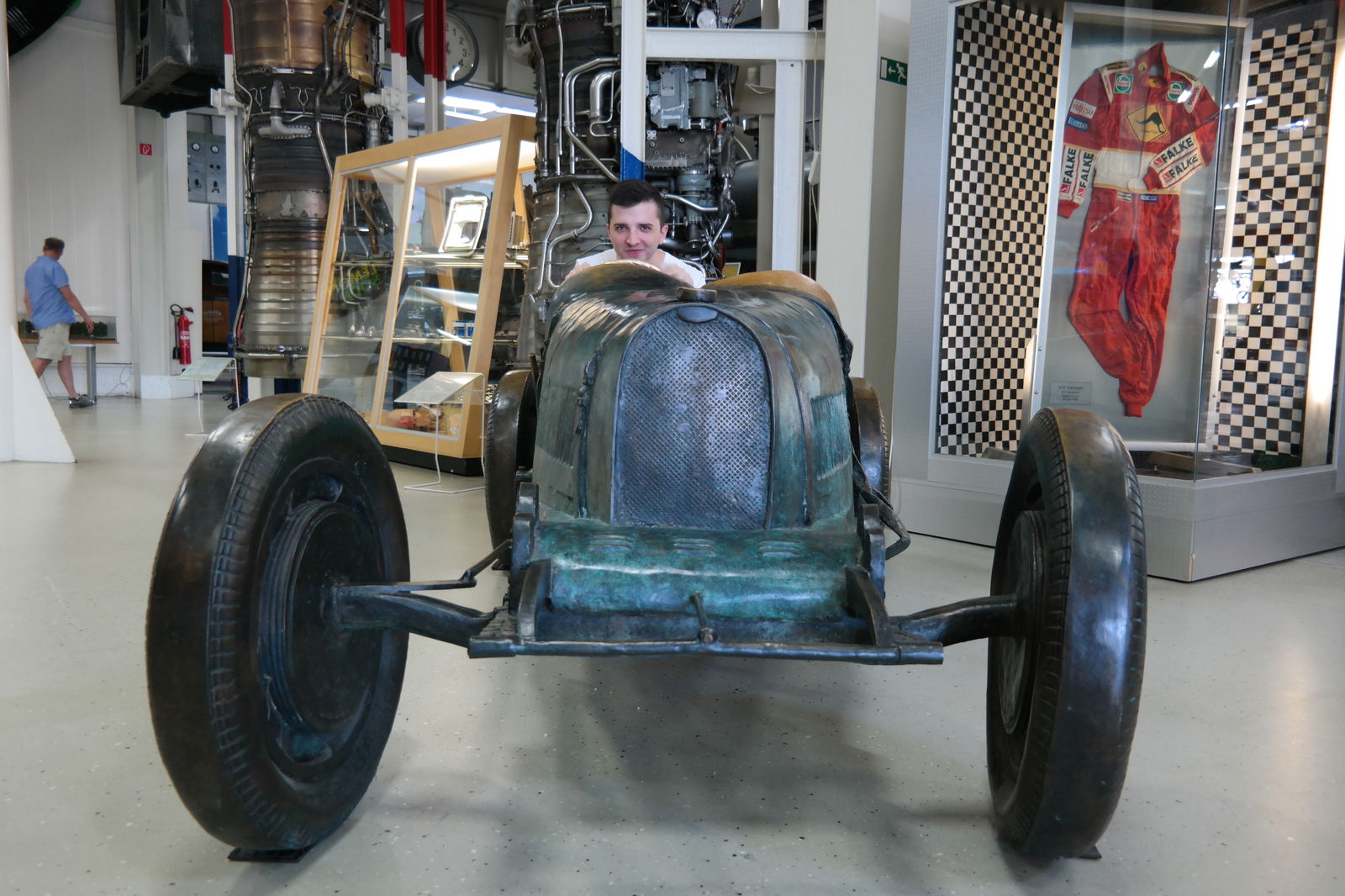 Yea that's me having lots of fun in a static car shaped sculpture. Horse power isn't everything you see?