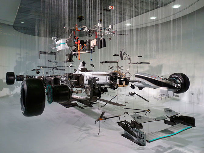 Here are a few cars that were fully disassembled or cut in half