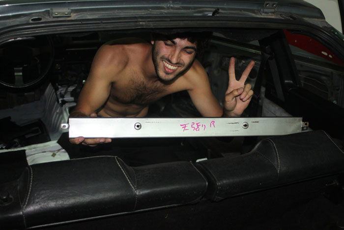 the car is full of japanese writing