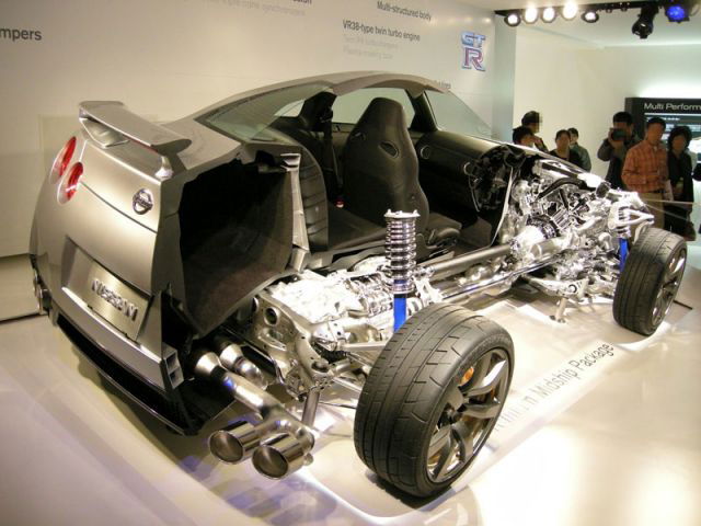 Here are a few cars that were fully disassembled or cut in half