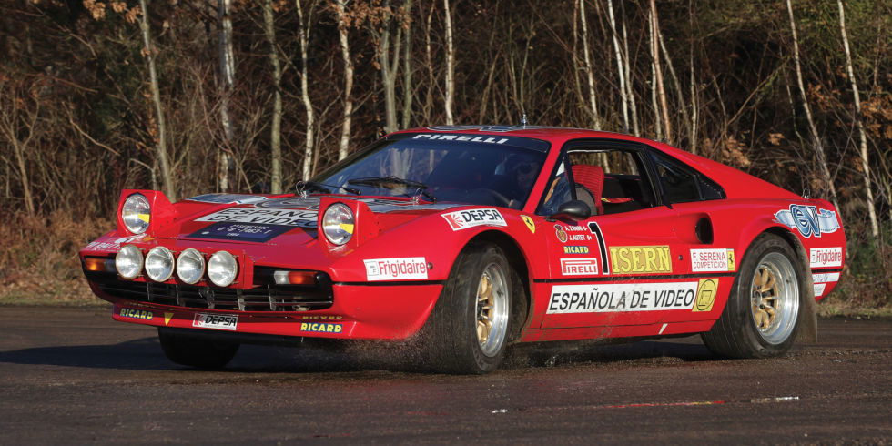 Yep thats right, a Ferrari competing in rally