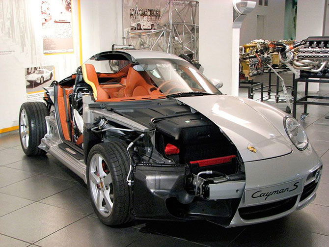 Here are a few cars that were fully disassembled or cut in half