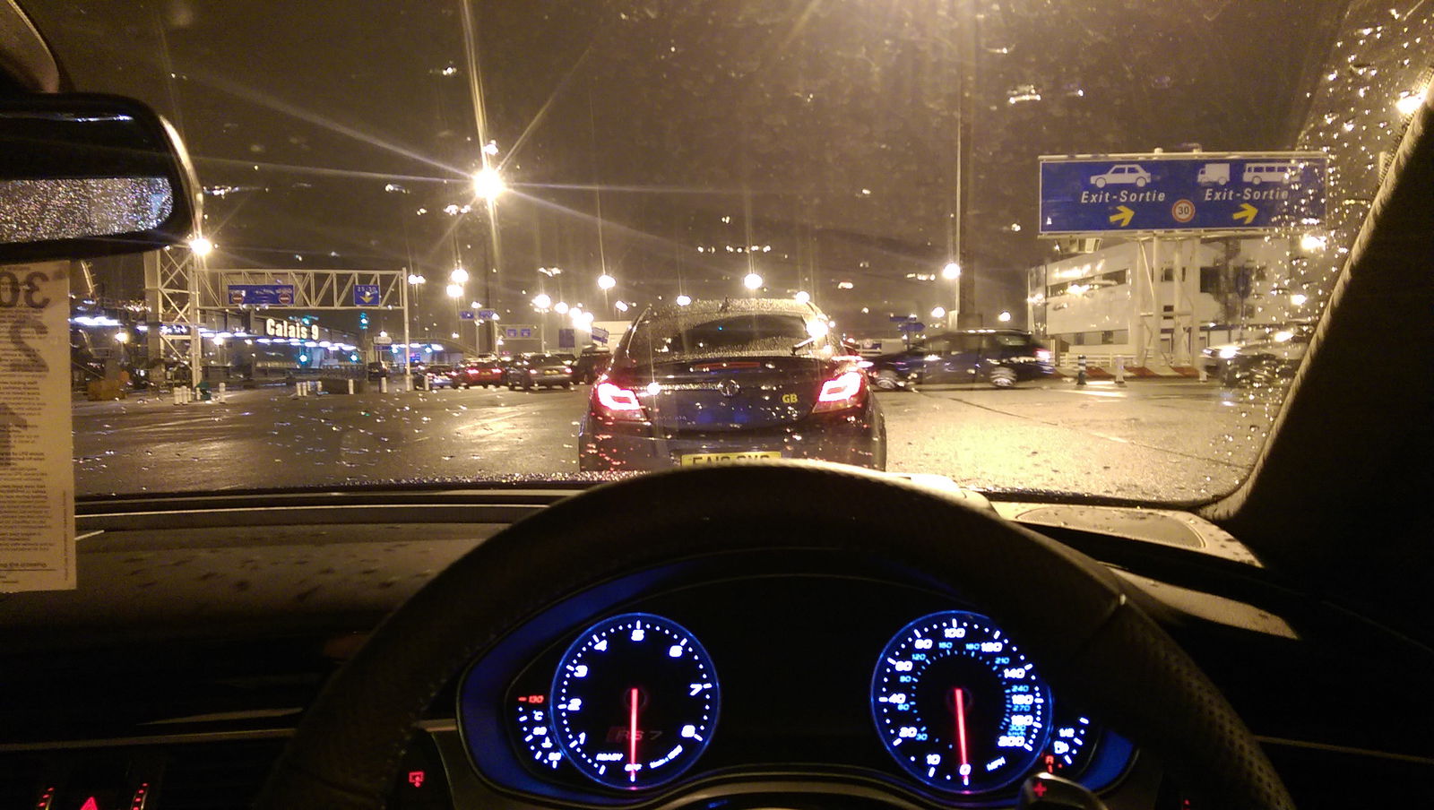 Parked up at Calais, waiting out the strike