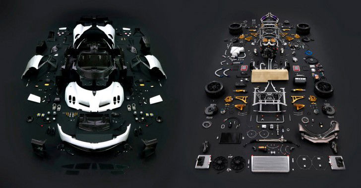 Here are a few cars that were fully disassembled or cut in half
