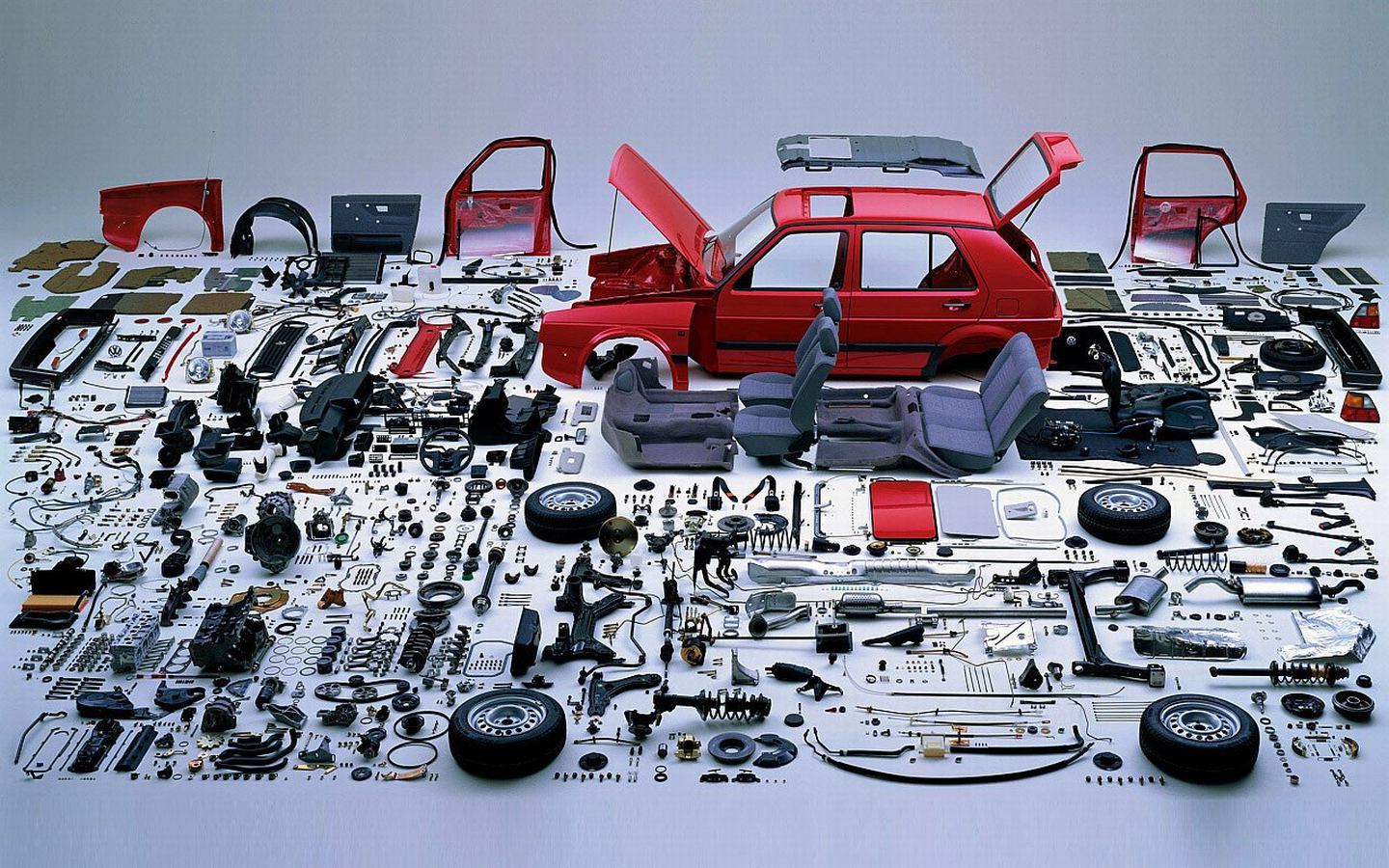Here are a few cars that were fully disassembled or cut in half