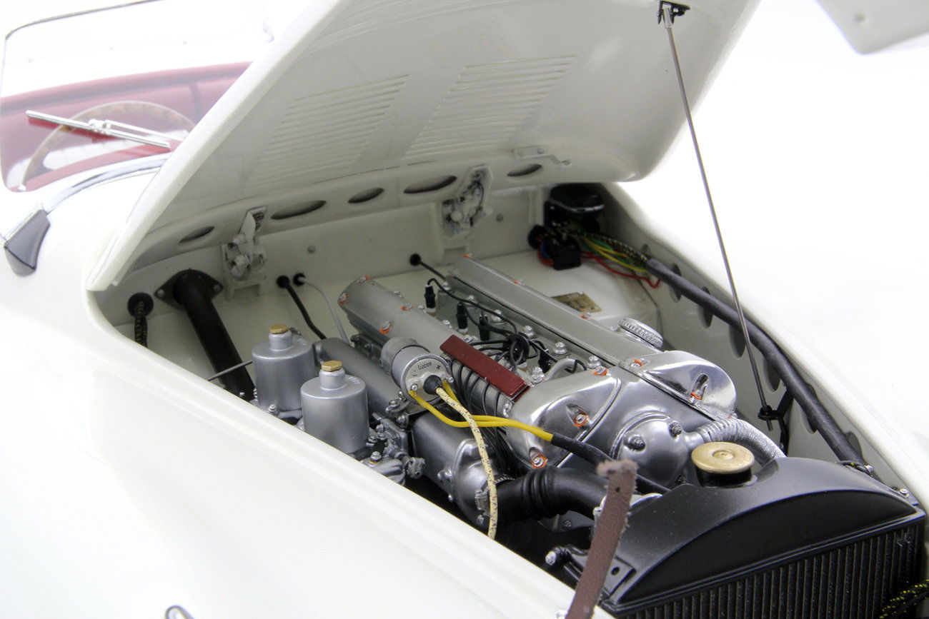 This is the engine bay of a 1948 Jaguar XK120 1:8 scale. Its price is £7620. Just like a piece of art.