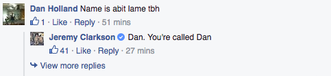 Jeremy Clarkson just did a Q&A session on Facebook - here are some of his best answers!