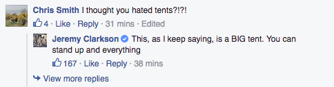 Jeremy Clarkson just did a Q&A session on Facebook - here are some of his best answers!