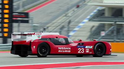 The GT-R LM during a testing session in COTA