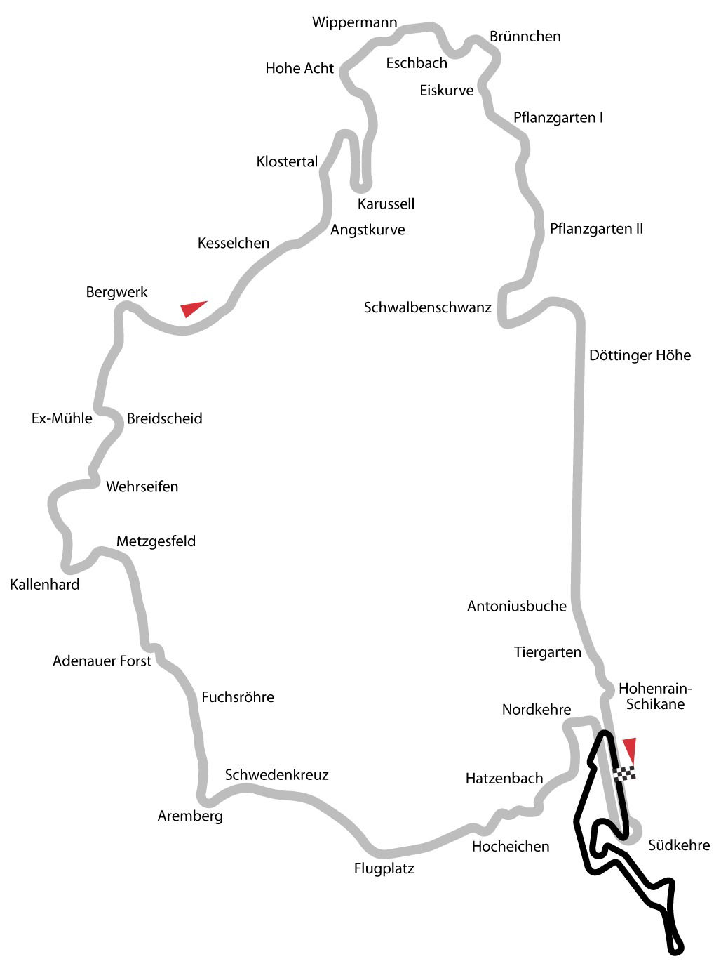 New Nurburgring overlayed on the old Nurburgring