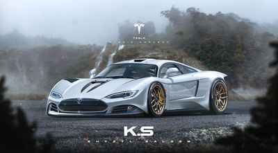 Tesla 'R45' supercar (based off a Saleen S7)