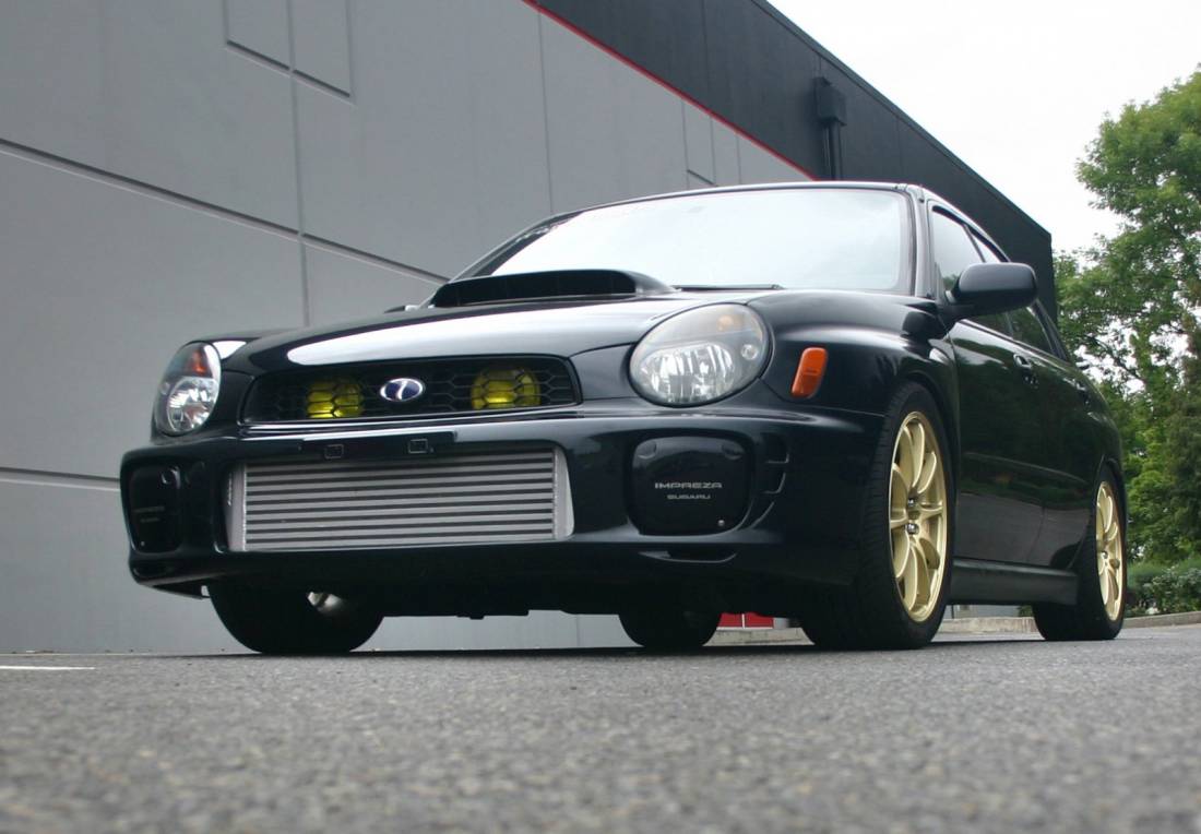 A typical front-mounted intercooler