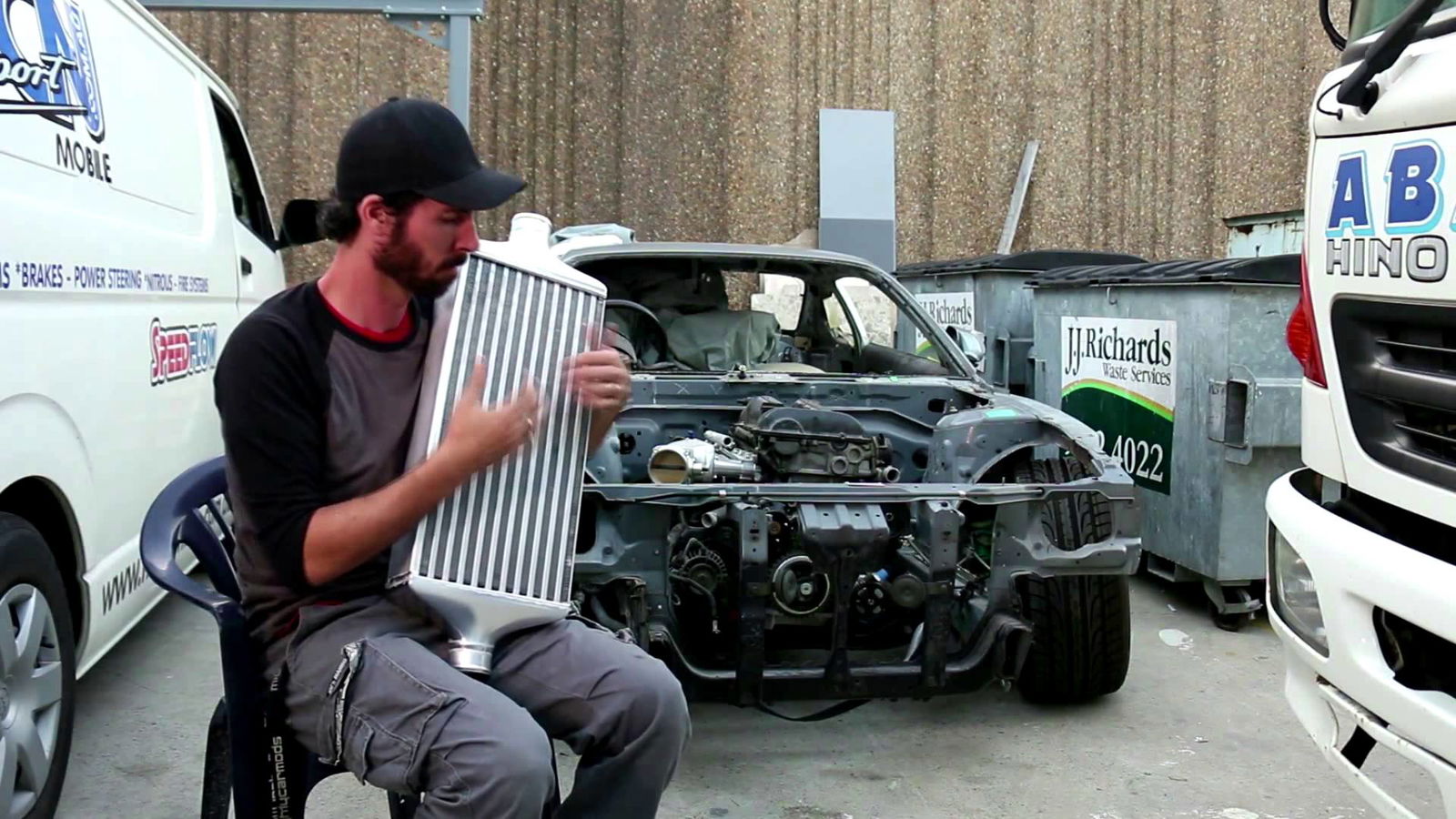 Moog from MCM can never resist strumming on his latest intercooler