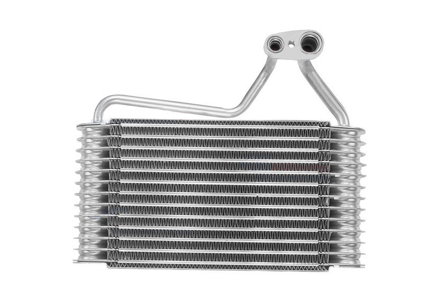 The evaporator sits right behind your dashboard, with fans blowing air through this heat exchanger, up the vents and into the cabin