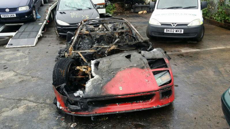 This Newly Restored Ferrari F40 Burned To The Ground On Its First Drive