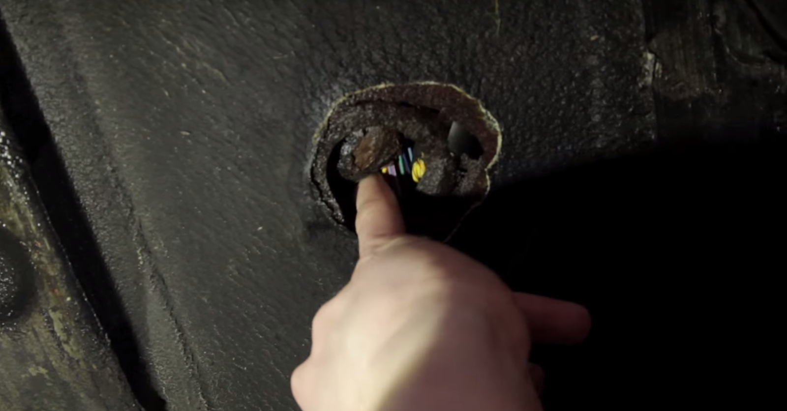 Some things you shouldn't be able to stick your finger into; a car's floor is one of them...