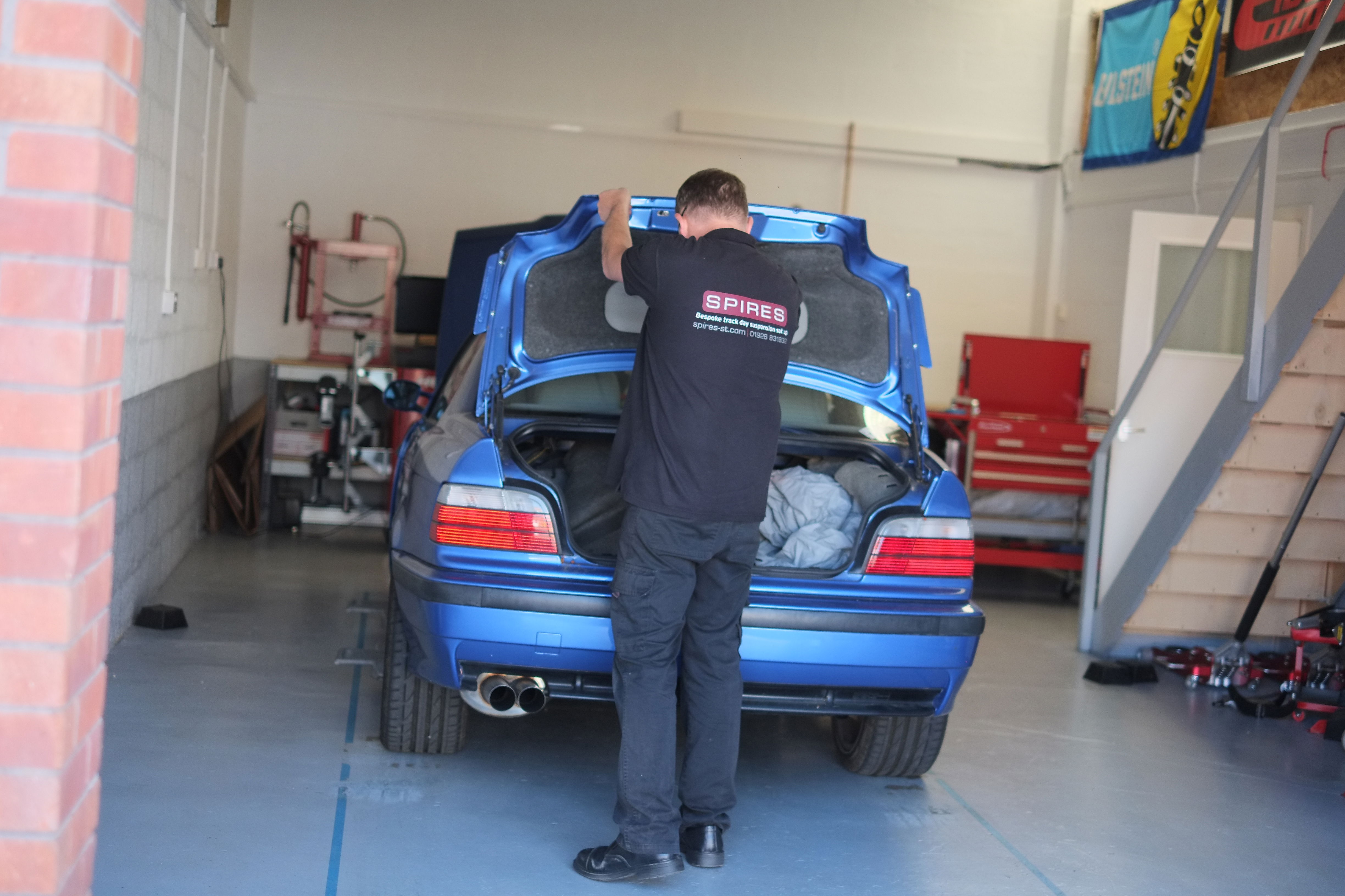 Arriving at Spires in Leamington-Spa for a full suspension set-up
