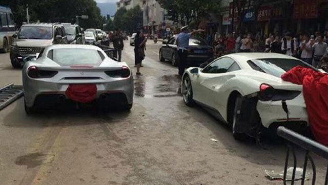 Two Ferrari 488 GTBs Have Been Wrecked In The Same Smash - Apparently Because Of A Dog