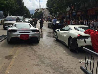 Two Ferrari 488 GTBs Have Been Wrecked In The Same Smash - Apparently Because Of A Dog